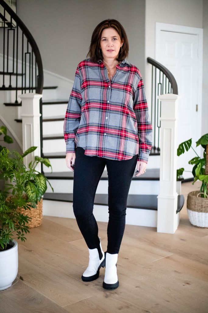 Flannel shirt girl store outfits