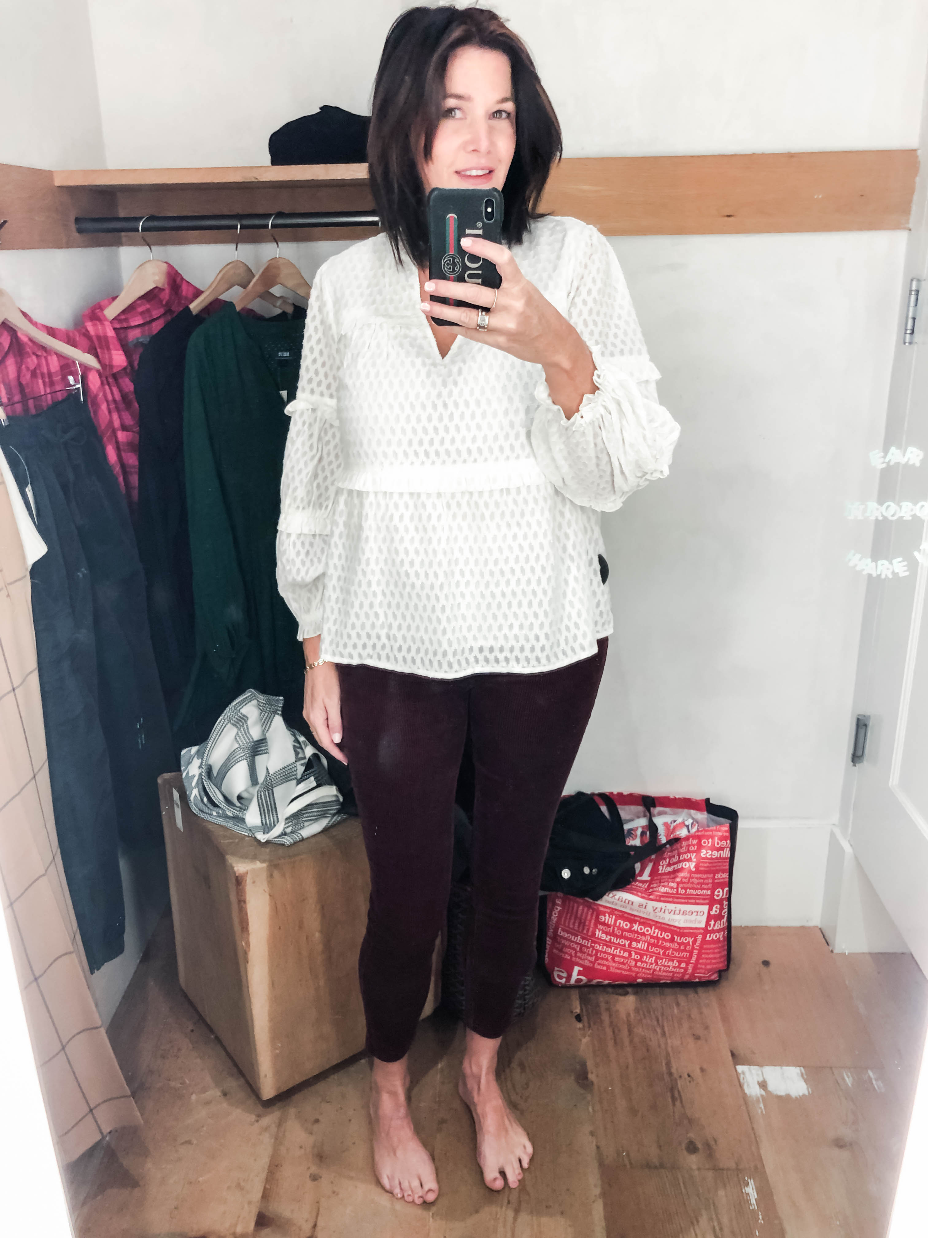 #anthro #anthropologie #fallstyle #tryon #falltrends #fallfashion #dressingroompics #midlifefashion #midlifeblogger #over50style 