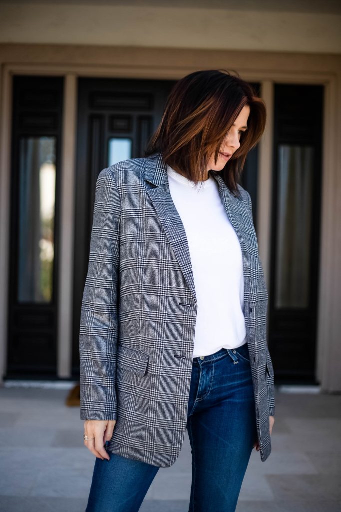 #everlane #falloutfit #fallstyle #outfitformula #falltrends #ootd #ootdfash #jeansandtee #blazer