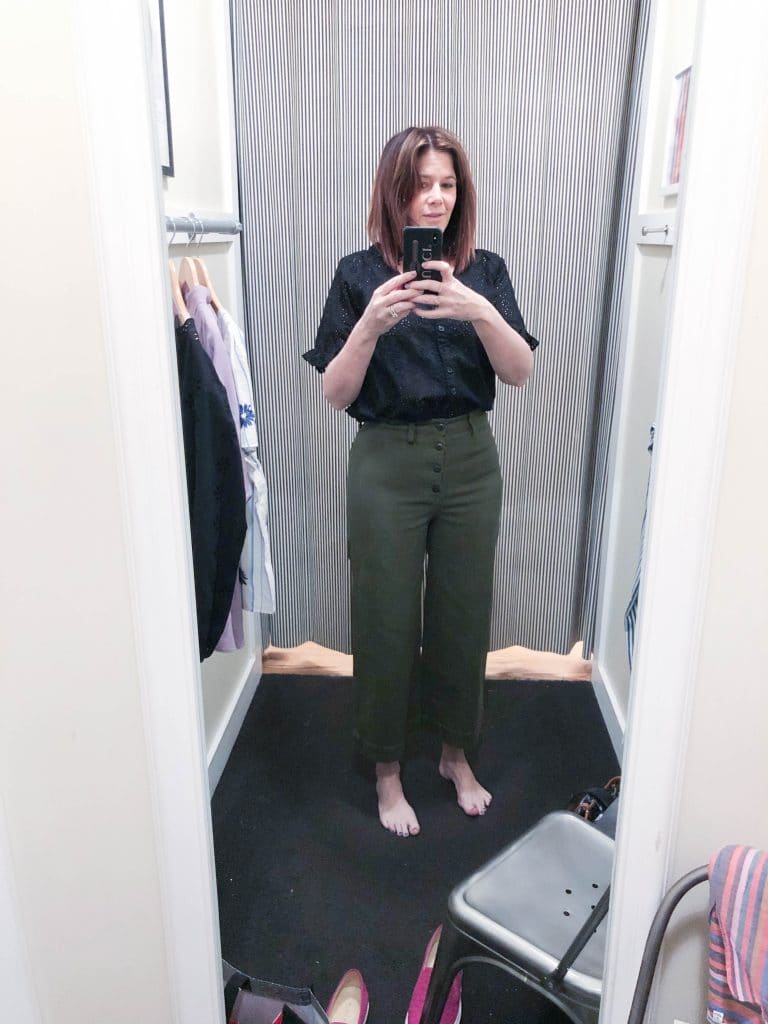 #madewell #eyelettop #springstyle #widelegpants #springfashion