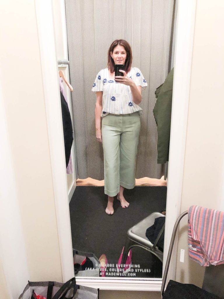 #madewell #springstyle #floraltop #widelegpant