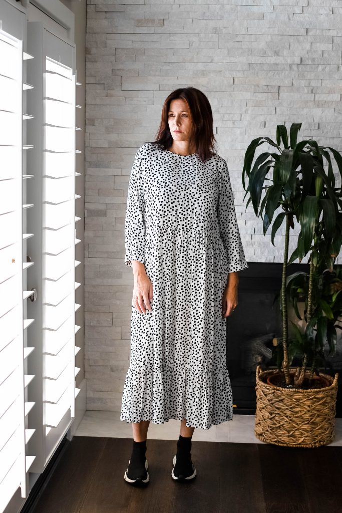 Zara long best sale spotty dress