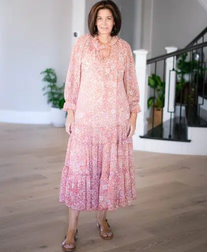 Midlife women wearing a Free People Maxi Dress