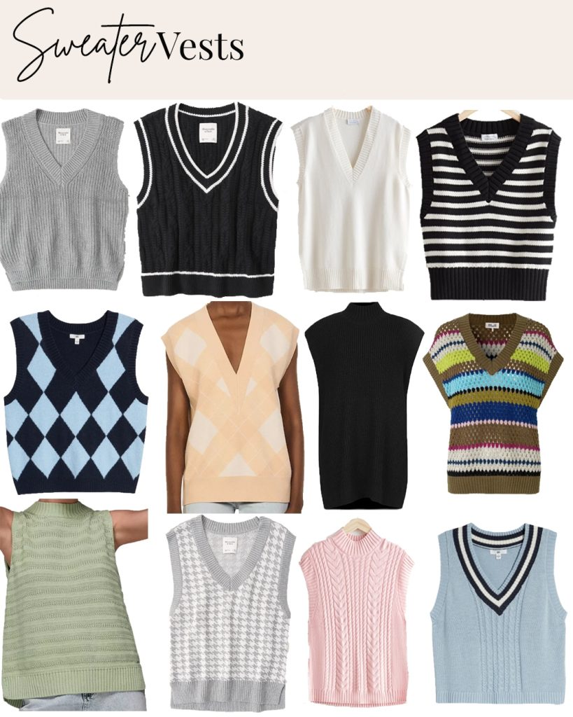 Sweater vests for Fall